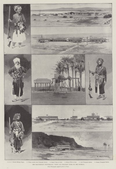 The Baluchistan Disturbance, Views and Military Types of the District by Charles Auguste Loye